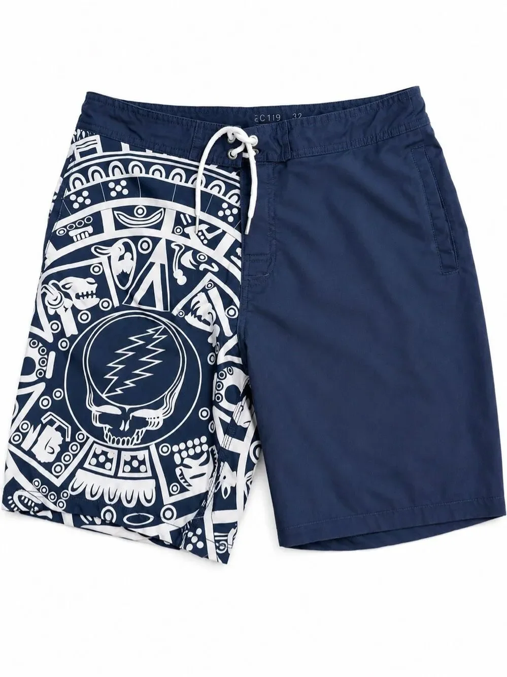 SEC 119 Grateful Dead Steal Your Face Navy Blue Swim Trunks Men’s Size 32